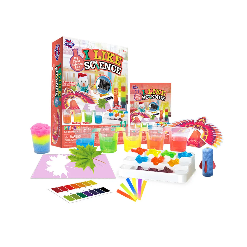 Mega Science 13+ Experiments STEM Chemistry and Physics Set Toys Science Toy for Kids Boys Girls Christmas Birthday Day Gifts