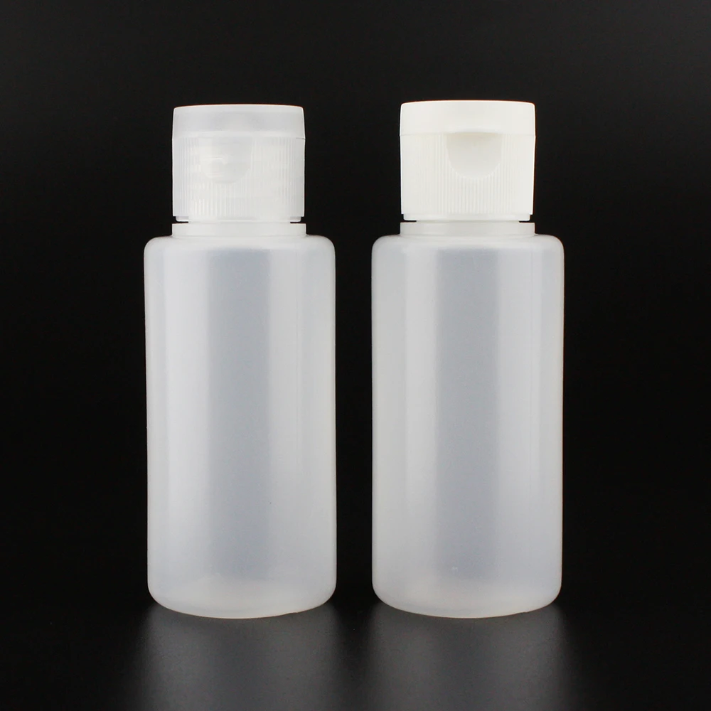 HDPE Mini 40ml Transparent Squeeze Applicator Glue Bottle with Twist Cap Plastic Bottles For Paint