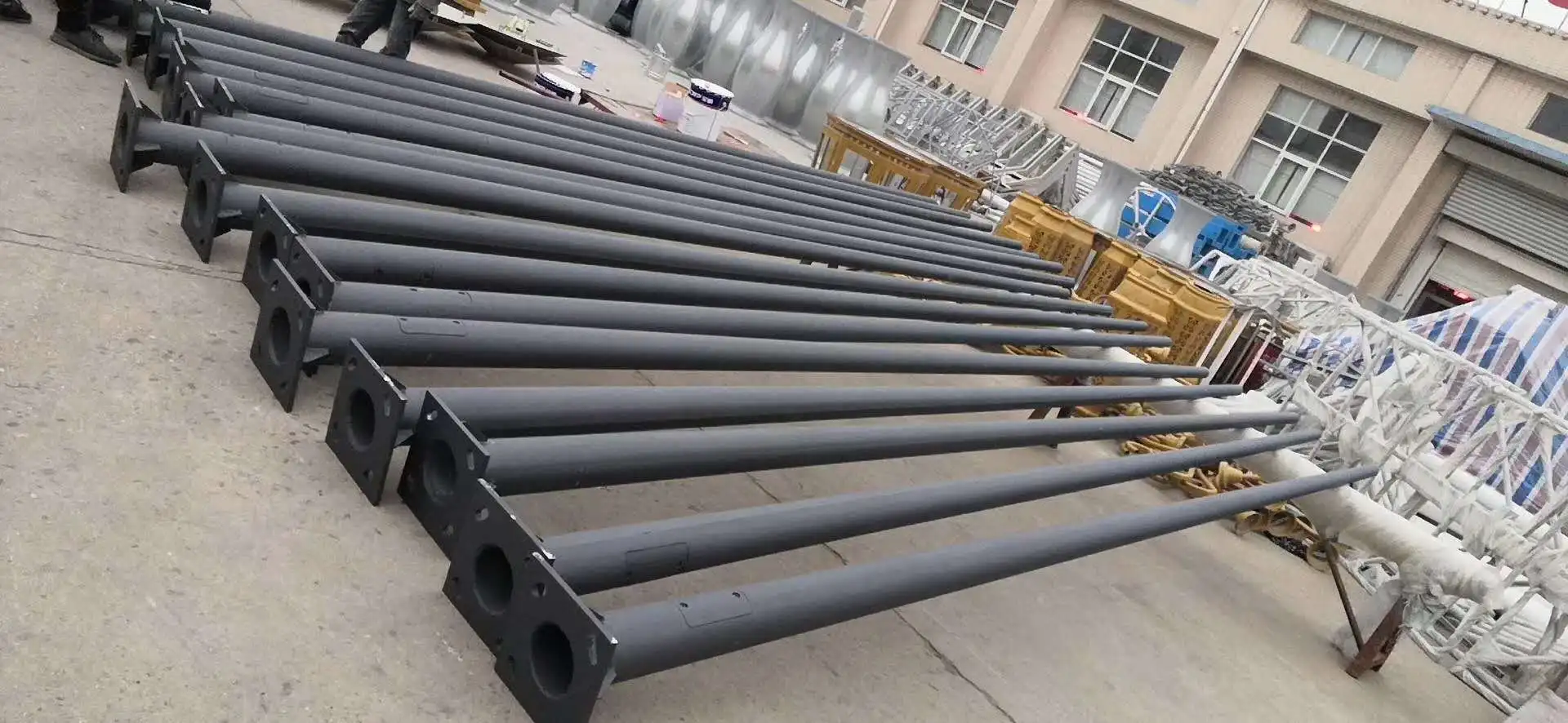 Street light pole high mast pole pillar post with HOT galvanising wire door tenon flag square pentagon hexagon octagon