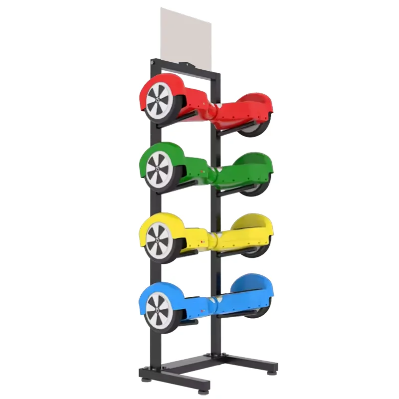 Popular Single Sided Metal Self  Balancing Electric Scooter Display Rack for Balance Car, Skateboard, Surfboard Storage