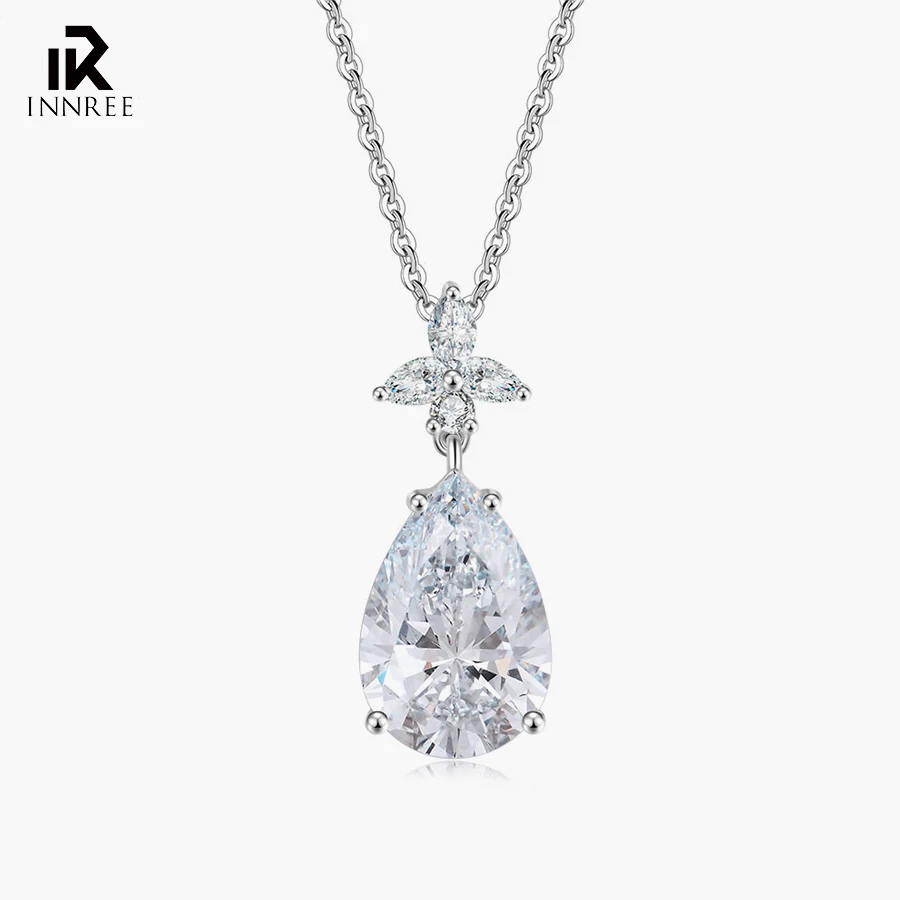 Ювелирные изделия 4 06 CT H цветные лабораторные бриллиантовые ожерелья 18 карат золотой кулон против выращенного в лаборатории бриллианта 14 серебряное покрытие подарки для вечеринок