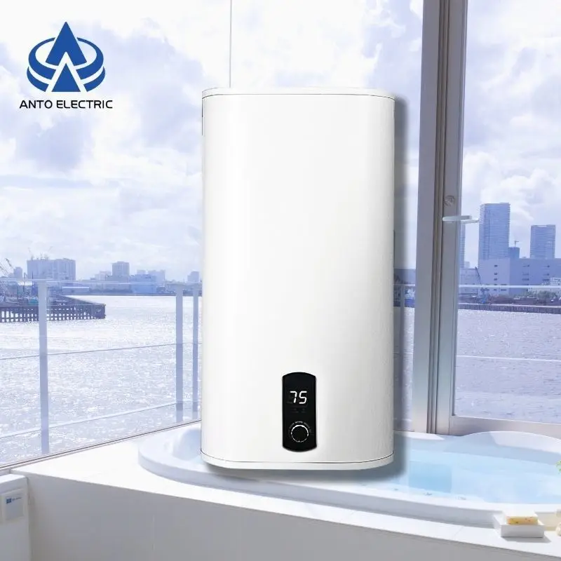 ANTO Flat Slim Vertical Horizontal Enamel Coating Wall Hung Water Boiler Geyser Double Dual Tank Storage Electric Water Heater