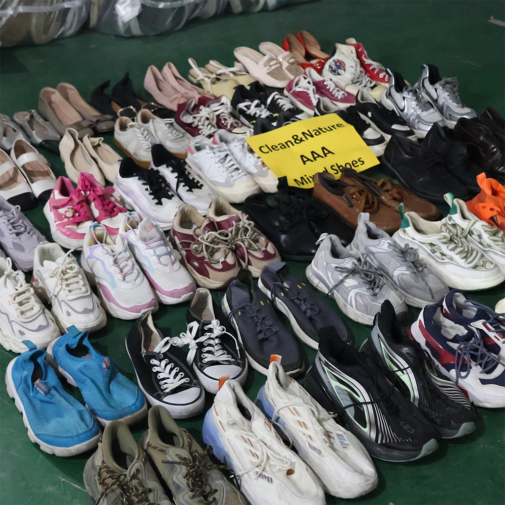 Ukay ukay direct supplier Thrift shoes popular second hand shoe bulk mixed adult sport branded shoes good packing bale