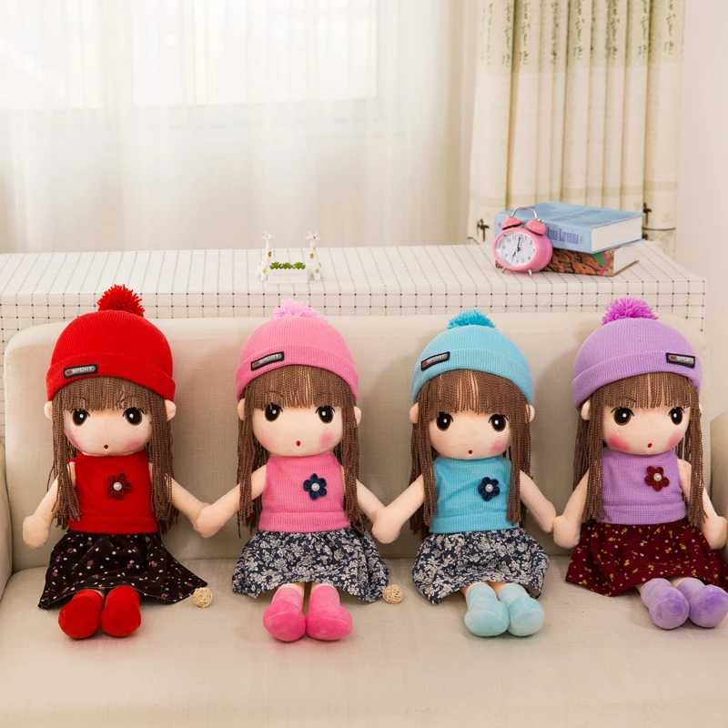 Wholesale New Design Black Plush Doll Girl New Plush Figure Toys Plush Toys Custom Stuffed Toys 4 sizes