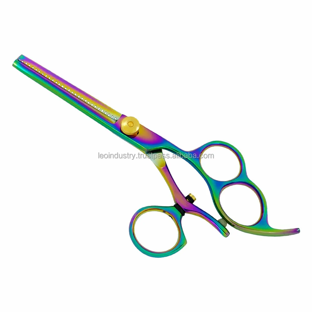 Hairdressing Combination Thin Artifact Hair Salon Barber Scissors 6.0 Inch Hair Cutting Sharp Blade 4cr13 Silver Stainless Steel