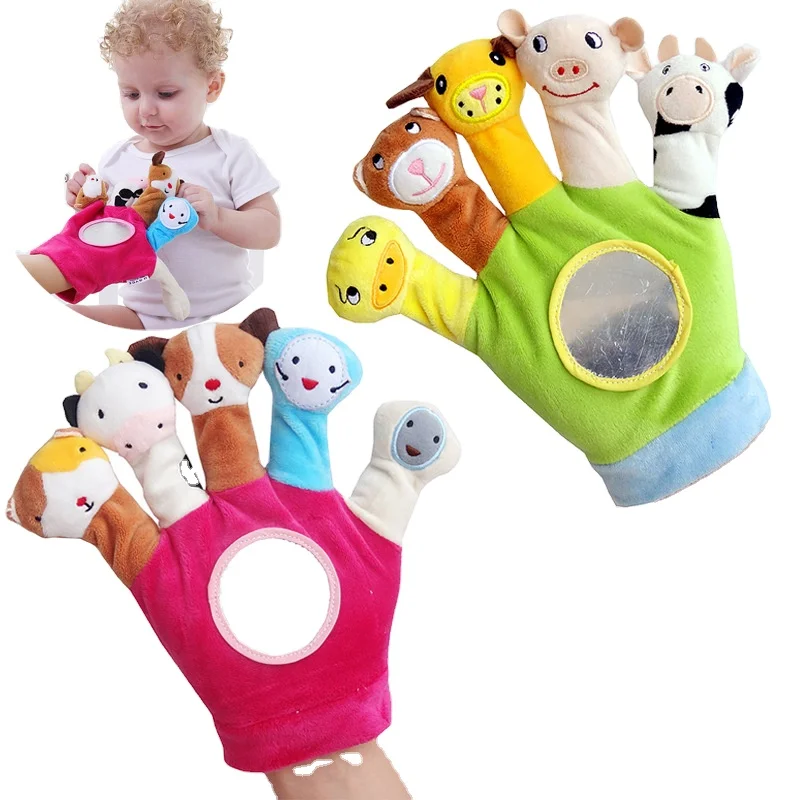 Custom Stuffed Animals Kawaii Finger Plush Soft Toys For Children Hand Puppet Plush Custom Doll For Kids Creative Doll