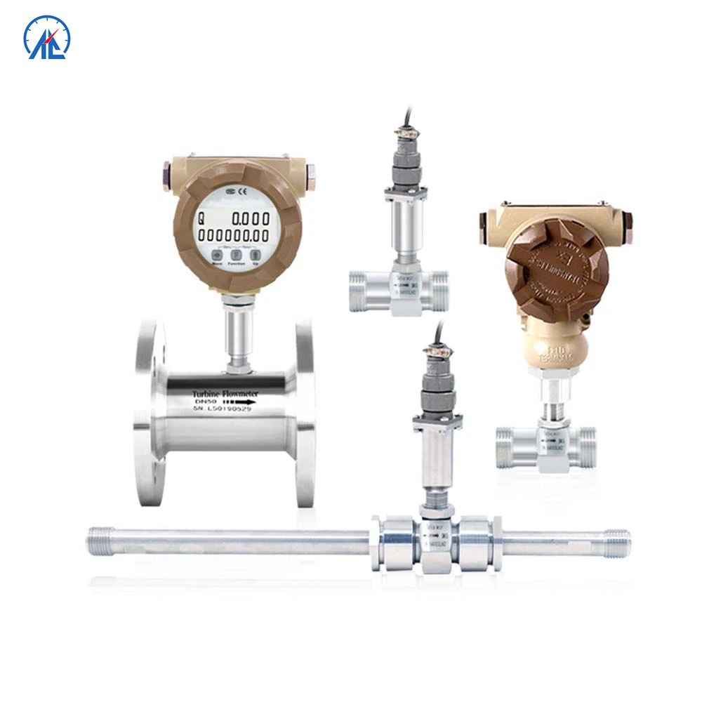 High Precision Liquid Turbine Flow Meter Stainless Steel Digital Vegetable Oil Ethanol Flowmeter 4-20ma Turbine Flow Meter Price