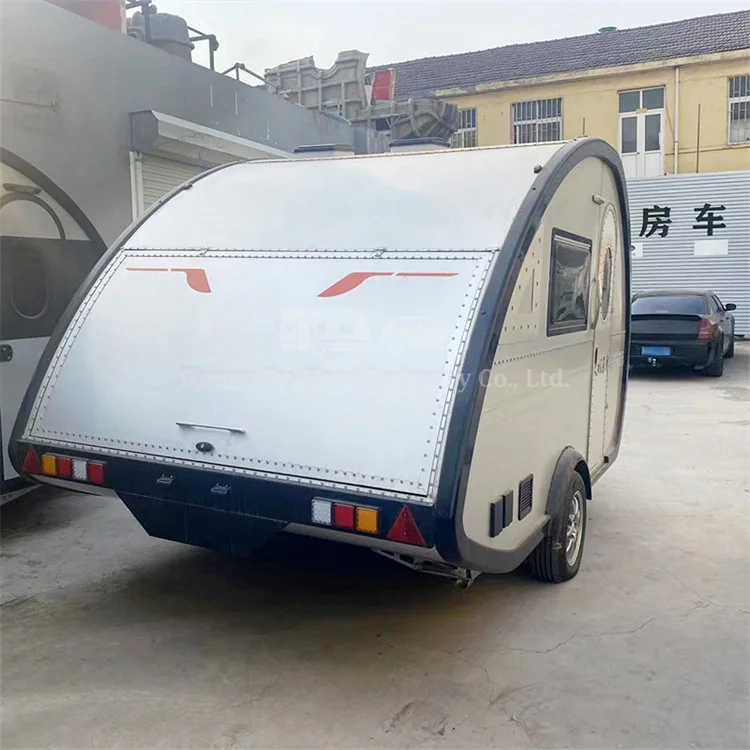 Luxury Aluminum High Quality Mini Motorhome Small Size Camper Travel Teardrop Trailer Caravan