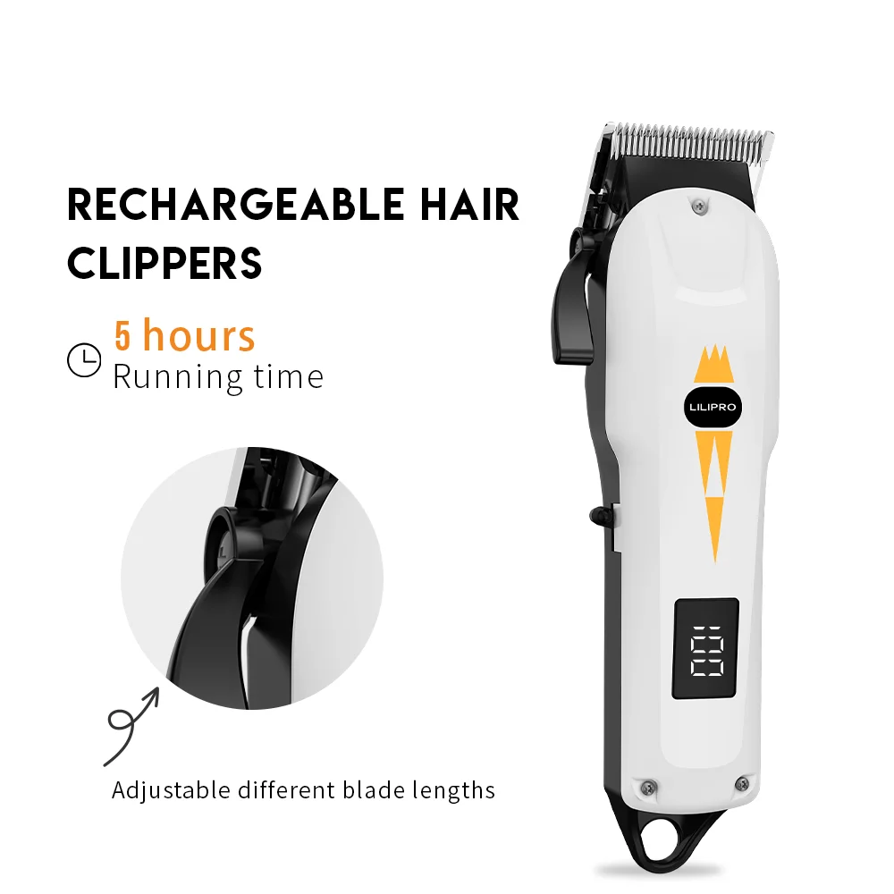 LILIPRO L20  Professional Hair Clippers for Men 7000 RPM Fade Blades Salon Best Clippers Stylist Adjustable with Smart Charge