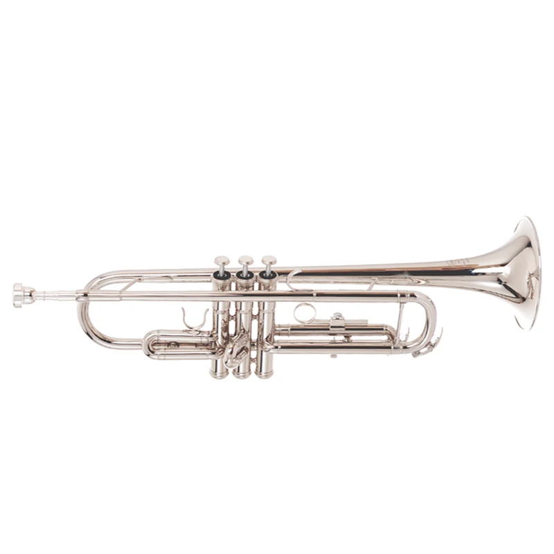 Professional trumpet instrument in B flat nickel silver trumpet silver model