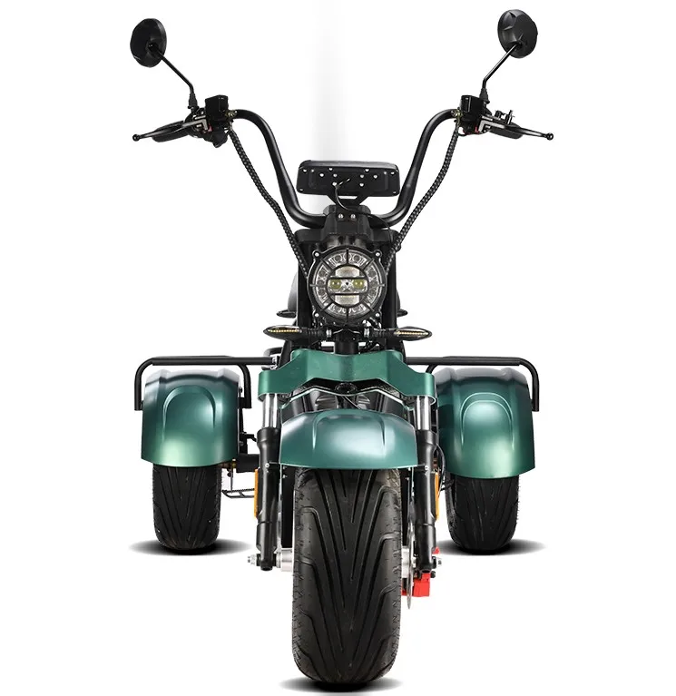 Электрический трехколесный велосипед EEC нового дизайна 2000 Вт скутер citycoco trike для взрослых с большим аккумулятором 40 Ач и дальним приводом