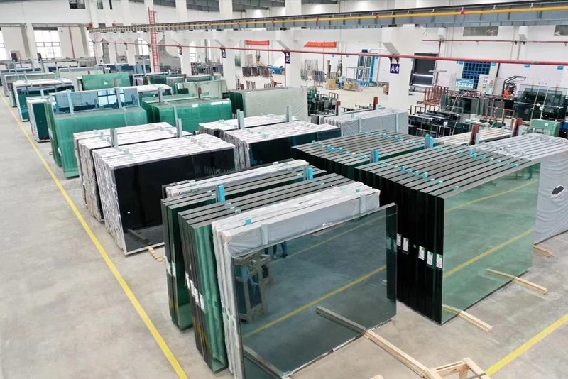 Manufacturer safety tempered glass laminated building glass for flooring bridge building curtain wall