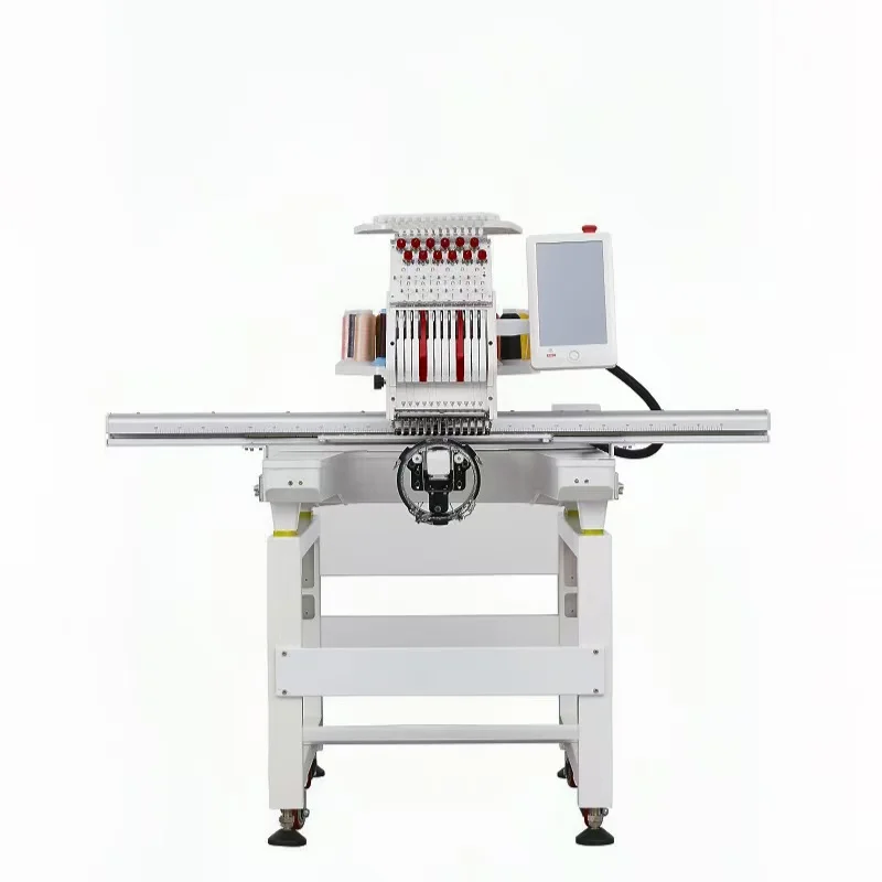 TY-1201 Computerized Single Head Embroidery Machine Automatic Digital Custom Worktable Size Motor Gear Core Components New Used