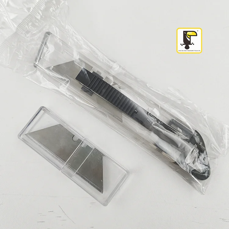 Small Box Paper Transparent Cutter Knife Automatic Cutter Retractable Spring Assisted Open Pocket Knife