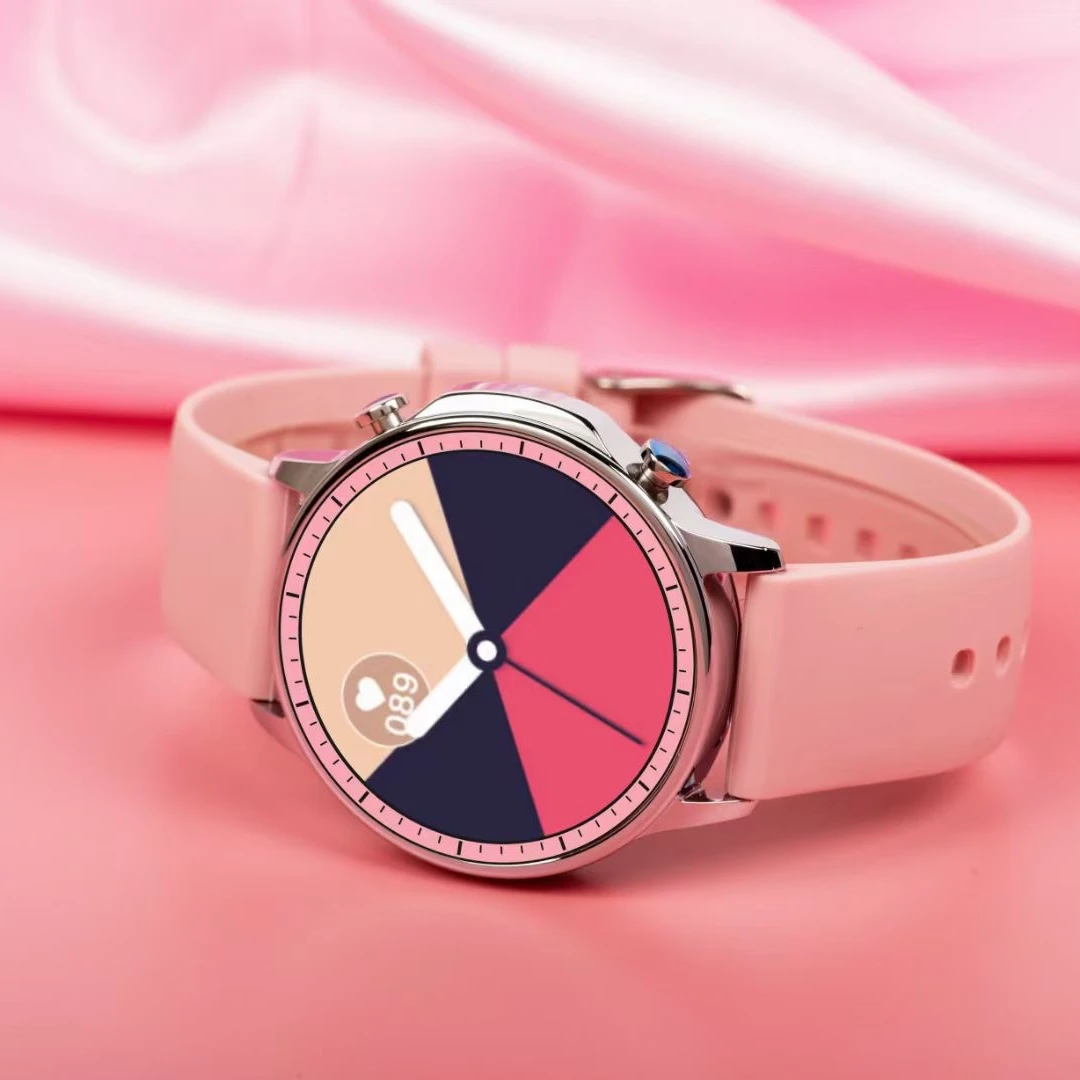 Metal Watch Case Silicone Band Smart Bracelet V23 Blood Pressure Blood Oxygen Fitness Tracker 1.28 inch Heart Rate Full Touch