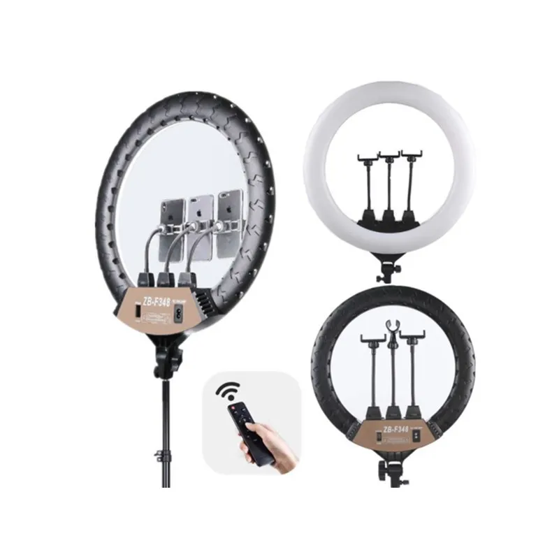  ZB-F348 светодиодная кольцевая лампа 18 дюймов (45 см) Ring Light с беспроводным пультом дистанционного управления для прямой трансляции Tiktok