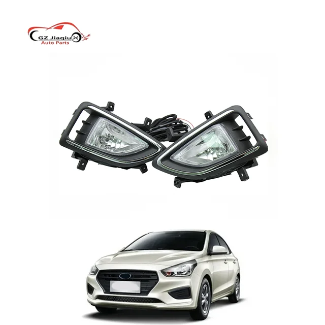 Original Car Fog Lamp with Electroplated Bright Strip Halogen Lamp Switch Wire Group Applicable for Rena 2017 2020 Autos