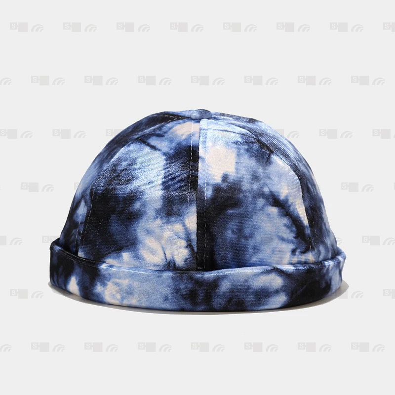 High Quality Corduroy Bonnet Custom Private Label Logo Brimless Rolled Cuff Skull Sailor Cap Visorless Docker Hat