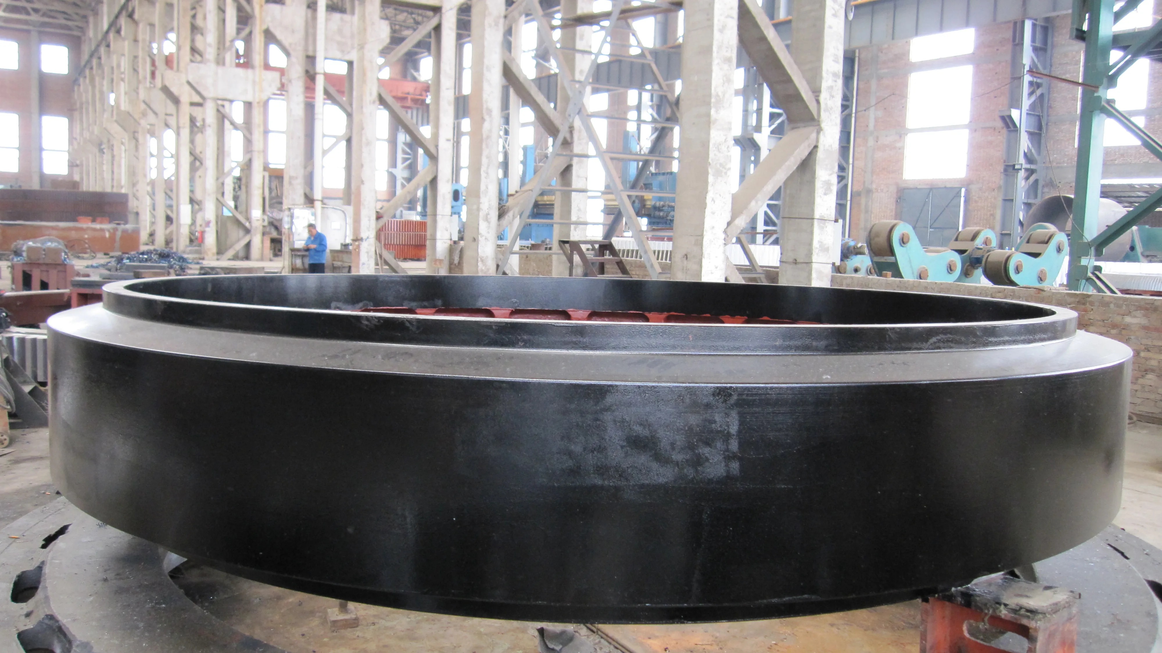 Large Casting Steel Rotary Kiln Live Ring Rotary Kiln Riding Ring Tyre