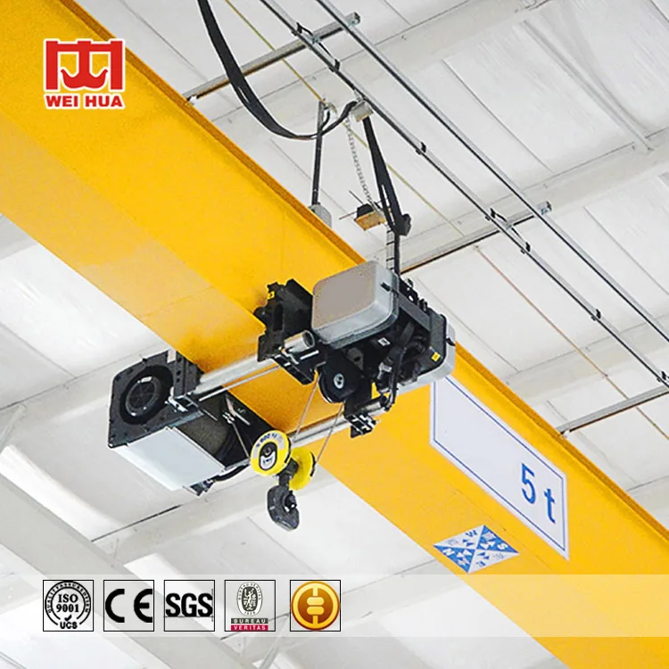 Good quality LX model suspension strong box type under slung single girder eot crane