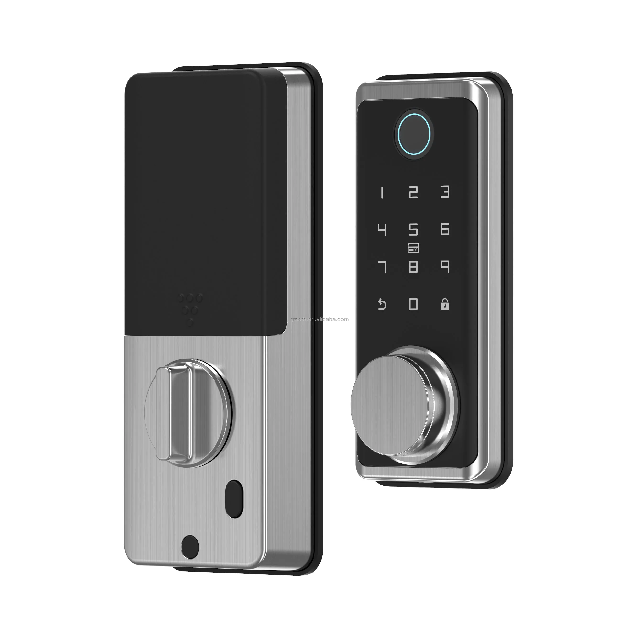 Easy Installlation Electronic Keypad BLE Stable & Reliable Emergency Charging Port AES Encryption Smart Lock Fingerprint Lock