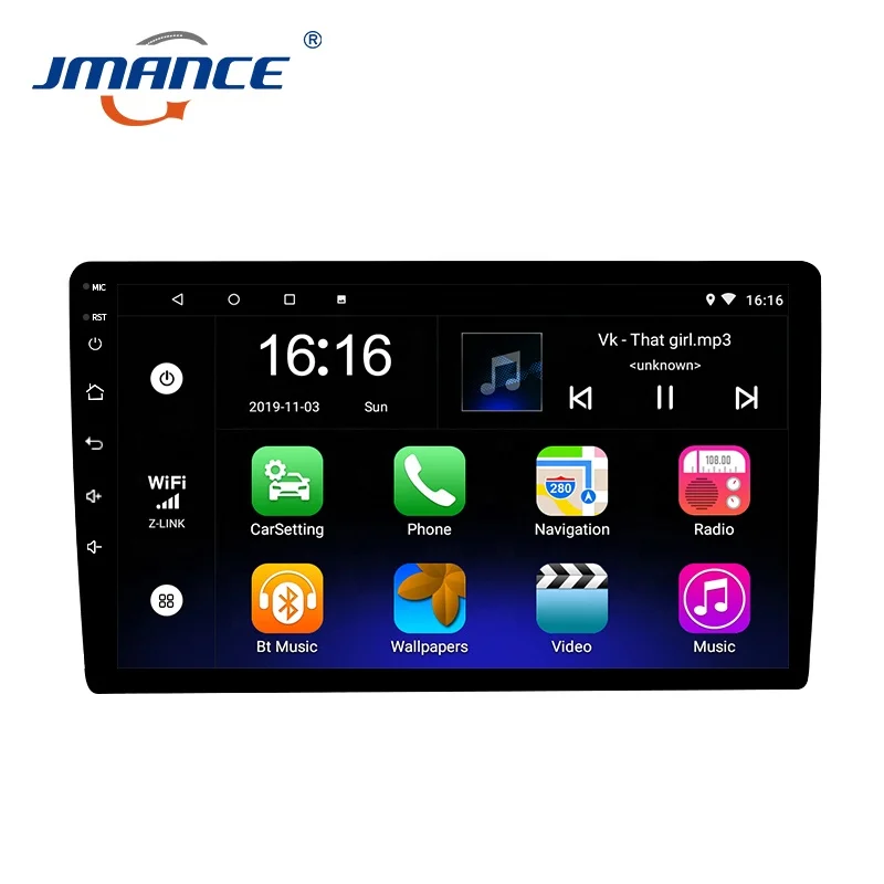 9001 universal 9inch  Big Screen Android Auto Radio Car Dvd Player with GPS Wifi Support Frame 1Ram 16Rom