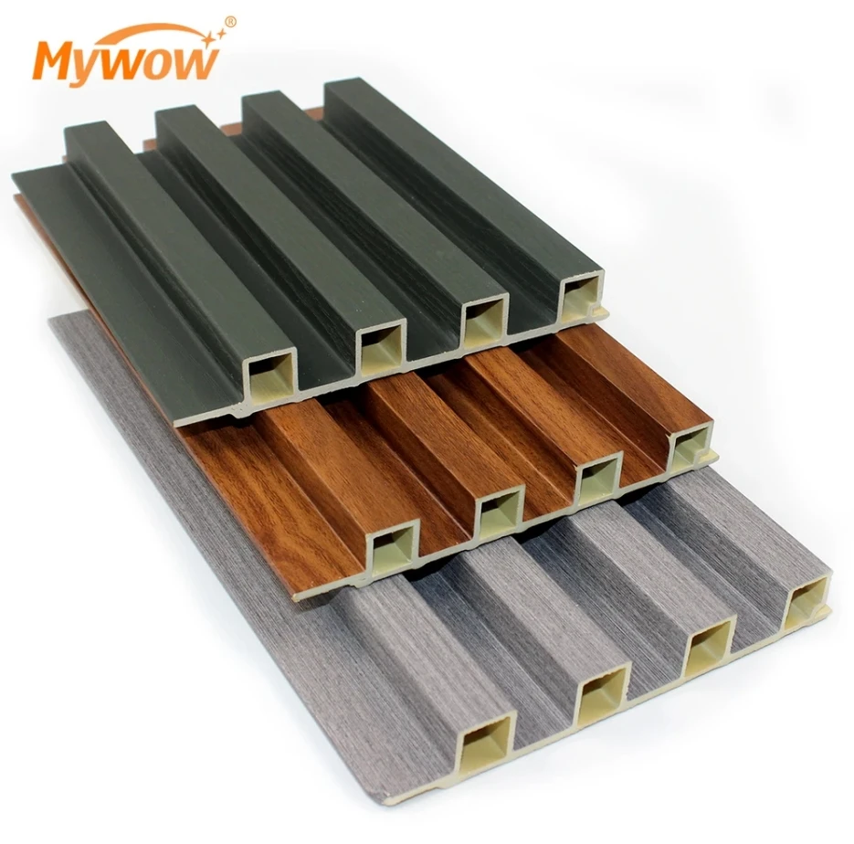 Popular Wood Plastic Composite Interior Fluted Panels Wpc Wall Panel Cladding Pvc Wall Panel