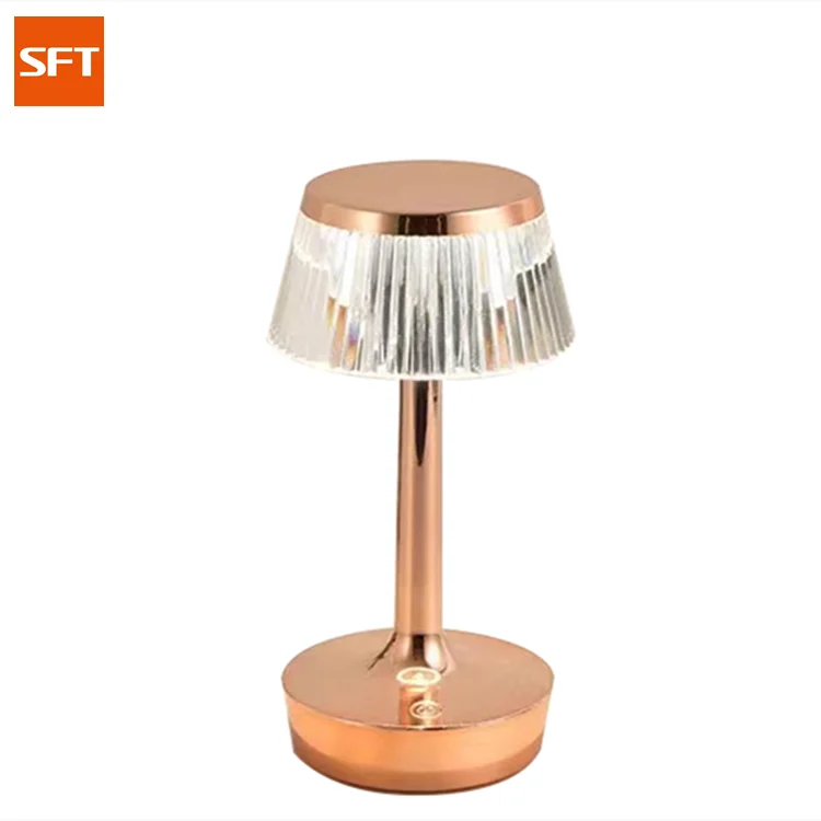 Antique copper table lamp LED bar light metal cordless restaurant vintage table lamp industrial desk lamp