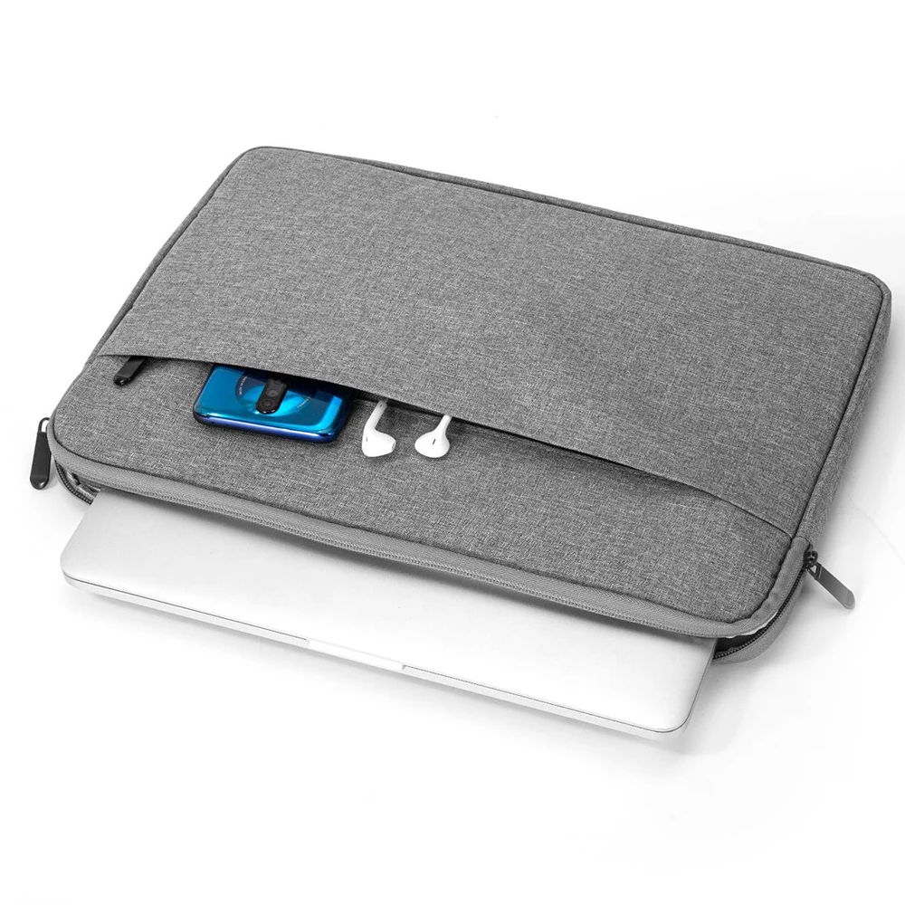 Custom Waterproof 13 14 15.6 inch Polyester Slim Sleeve with Front Pocket Handbag for Laptop