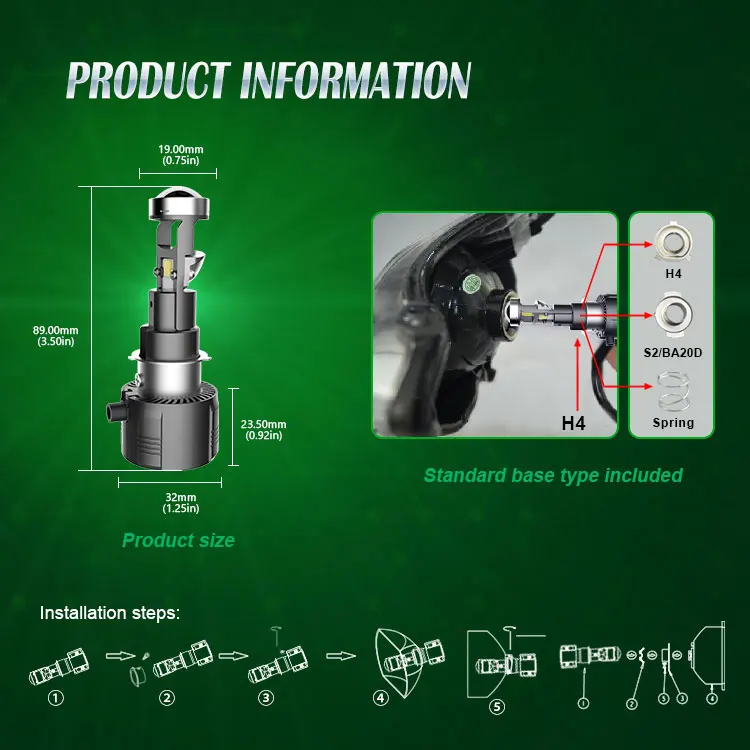 RTD M8 Motorcycle Laser Led Headlight H4 Led Projector Headlight Led Fog Lamp Motorcycle Lighting System