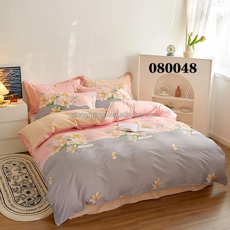 home textile 100% Cotton Duvet Cover Home 4 Pieces Bed Sheet Set Quality