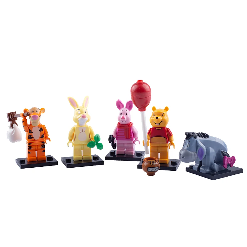 
MOC city cartoon animal mini figures Tigger Piggy compatible with legoinglys kids gift building blocks DIY toys 