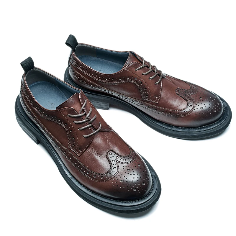 Custom logo Genuine Leather Dress Shoes For Men dress shoes men genuine leather shoes