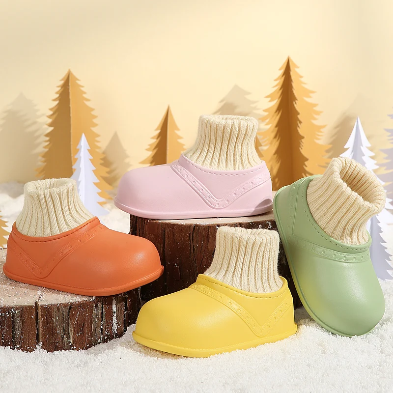 winter autumn children kids girls boys colorful cotton fabric indoor slipper