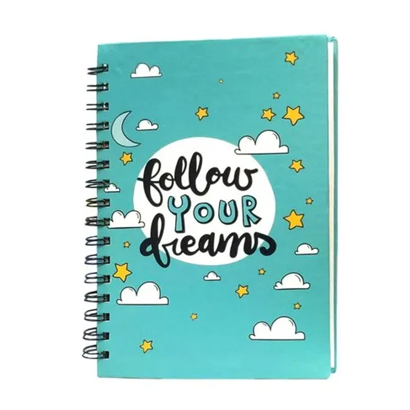 A5 Spiral Weekly and Monthly Tabs Academic Planner Coils Metal Double Loop Binding Thick Hardcover Notebook for Students