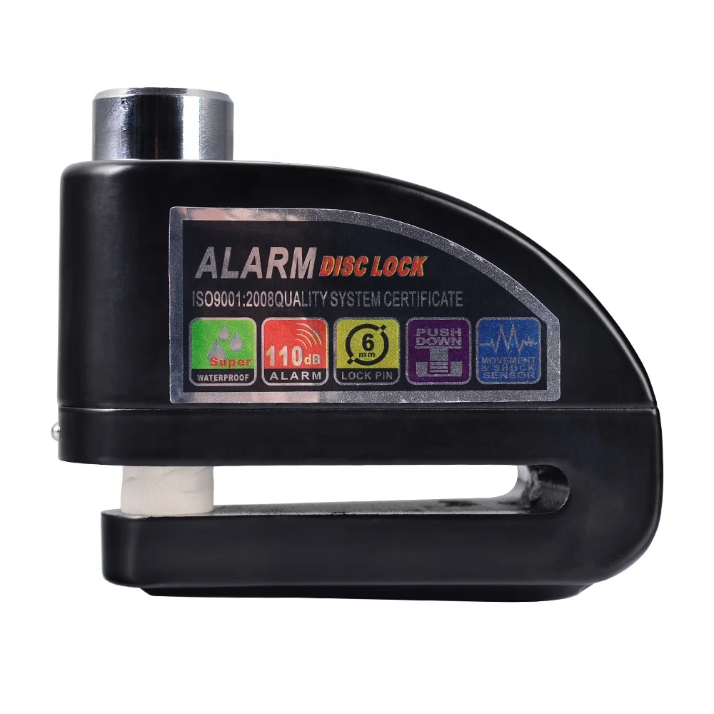 
High Quality Metal Waterproof Security Motorbike Lock Disc Disk with Alarm for Racing 