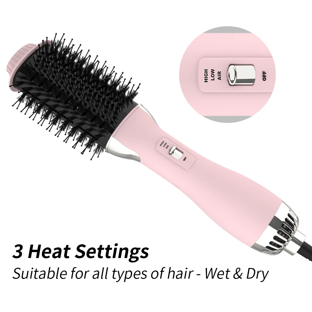 Горячие парикмахерские инструменты Профессиональная одношаговая сушилка и объемная щетка с горячим воздухом керамическая щетка для выдувания маленький размер для коротких волос