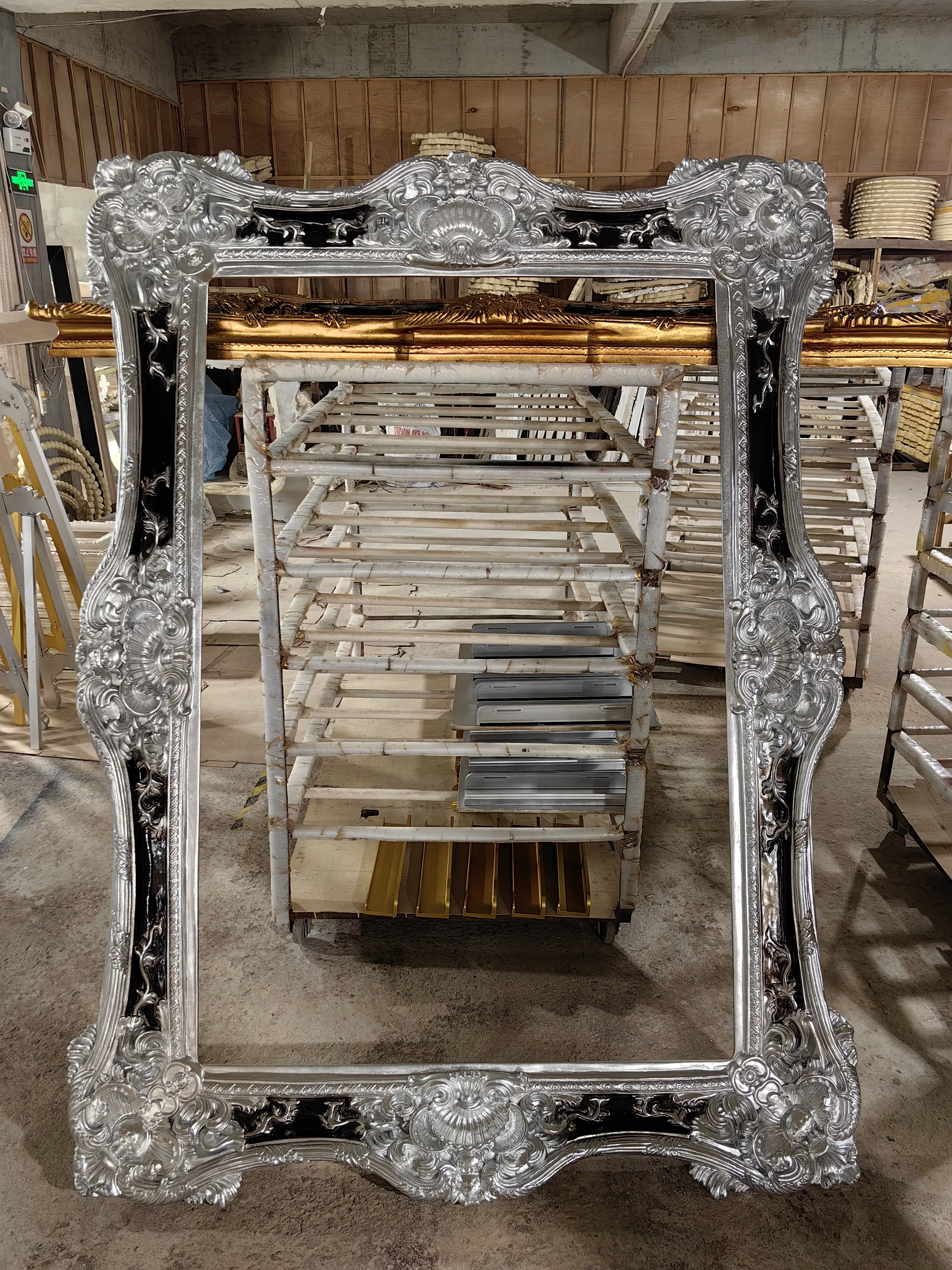 Large Ornate Vintage Antique Wall Mirror Full Length Frame French Floor Decor Mirror