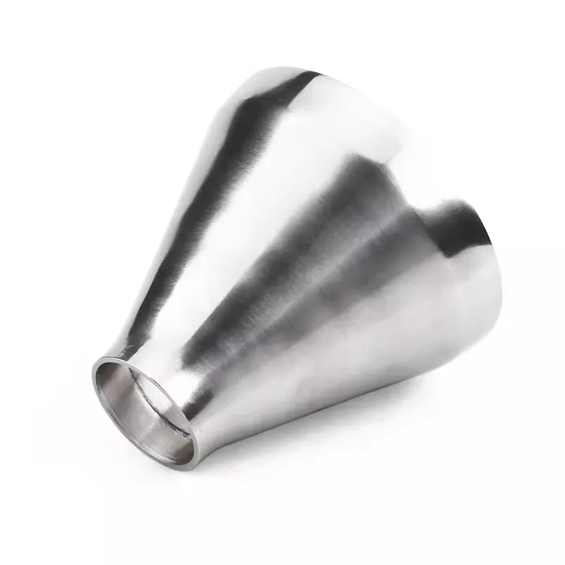 Stainless steel inner rough polishing size head outer mirror sanitary grade welding concentric variable diameter reducing pipe