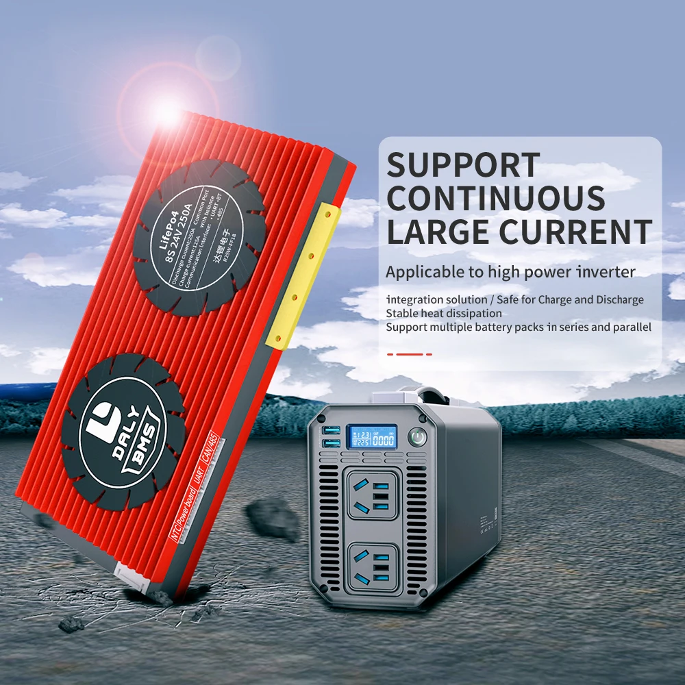 Daly smart bms lifepo4 20s 100a 120a 150a 200a 250a 300a  60v bms with UART BT 485 CAN inverter for deye pylon growatt sorotec