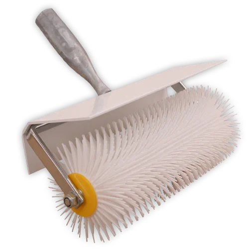 ResinPisos  rodillos de puas Floor Spiked Needle Roller 750mm-31mm, with Splash Guard