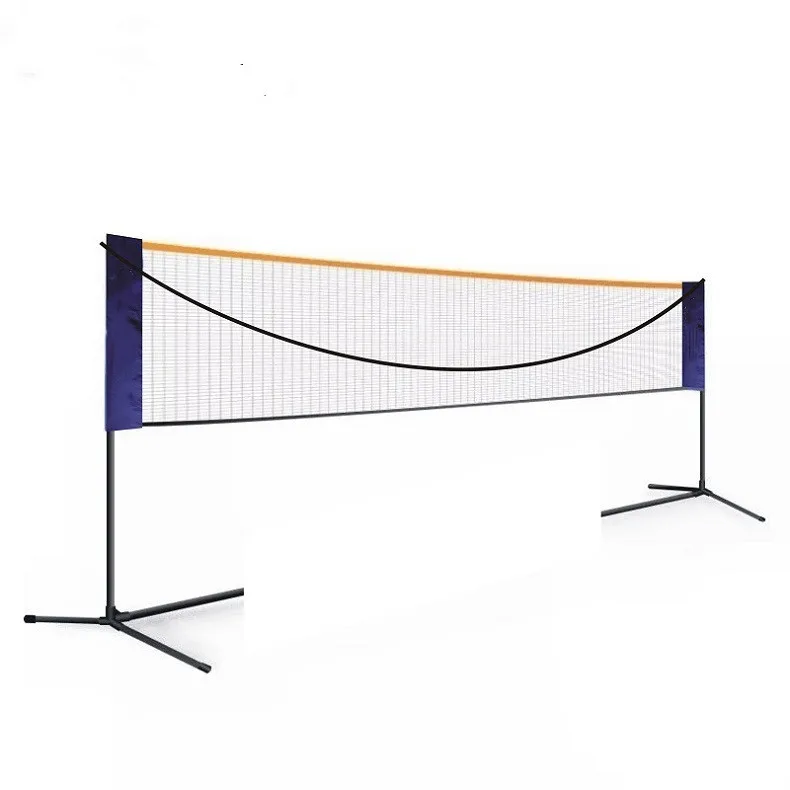 Height Adjustable Portable Volleyball Badminton Tennis Net Set with Stand Frame for Adults and Kids