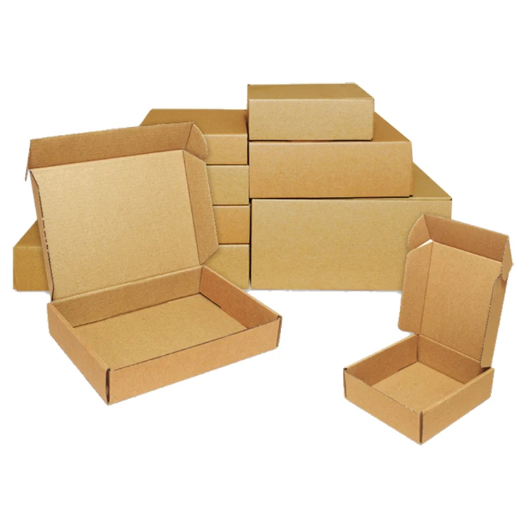 Small Brown Mailer Boxes Shipping Corrugated Box Cartons 25x15x4cm for Items