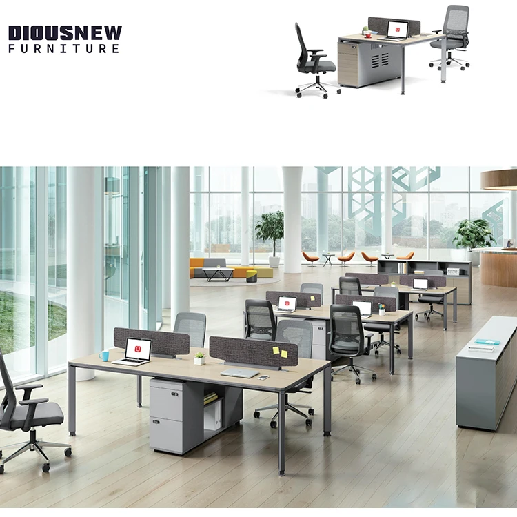 Современный дизайн офисные перегородки для персонала компьютерный стол офисная мебель 4 6 8 человек Модульная Рабочая станция