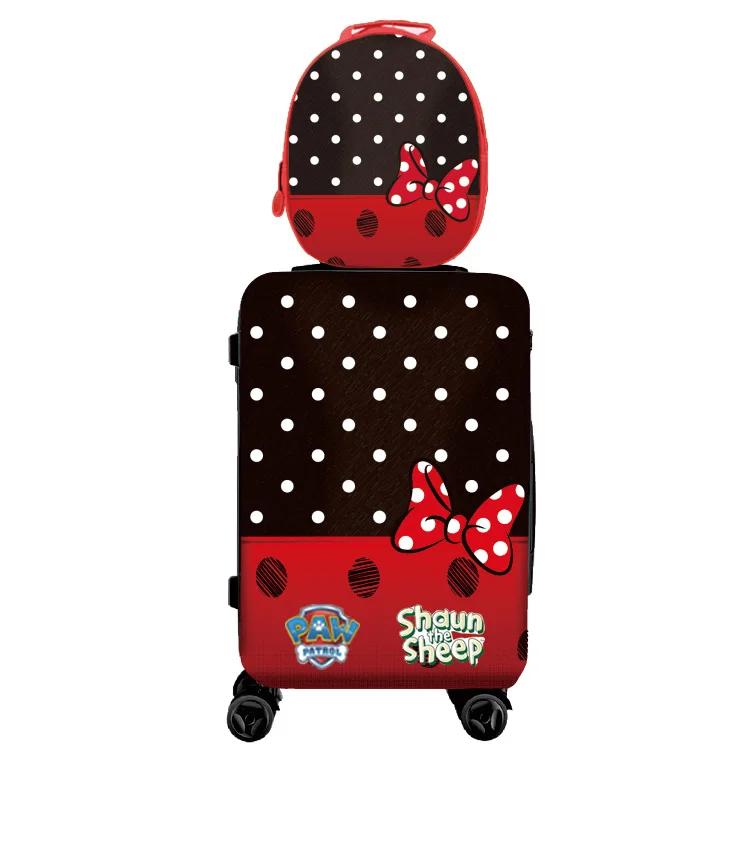 Popular Kids trolley case and school bag suit children lovely kids school luggage set for little girls
