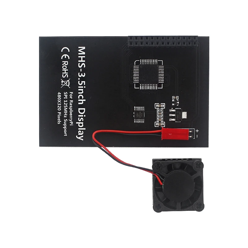 3,5 дюймовый сенсорный экран для Raspberry Pi 4B 3B + 3B 125 МГц, ЖК-дисплей SPI для Raspberry bian Ubuntu Kali Retropie, дополнительный корпус вентилятора
