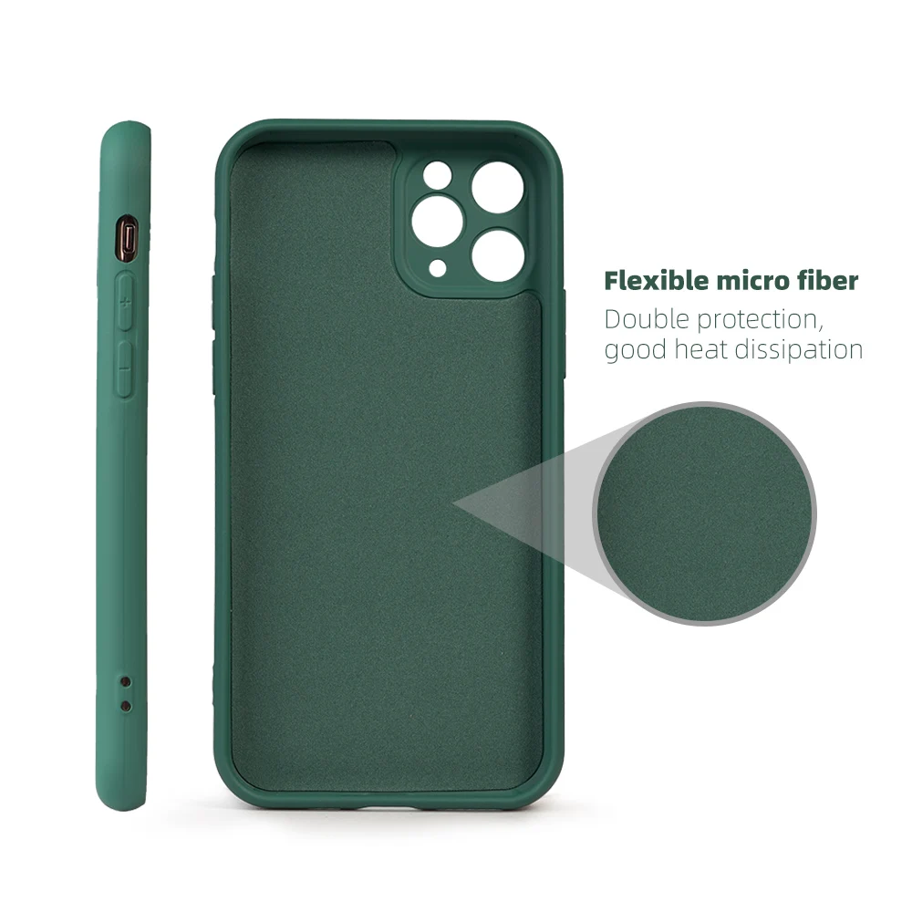 
Matte Soft TPU Silicone Shockproof Phone Cover for iPhone 11 12 Pro Max Case 