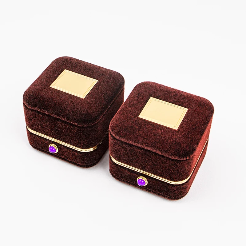 Коробка кольца ювелирных изделий ожерелья бархата Китая упаковывая с ценами по прейскуранту завода-изготовителя