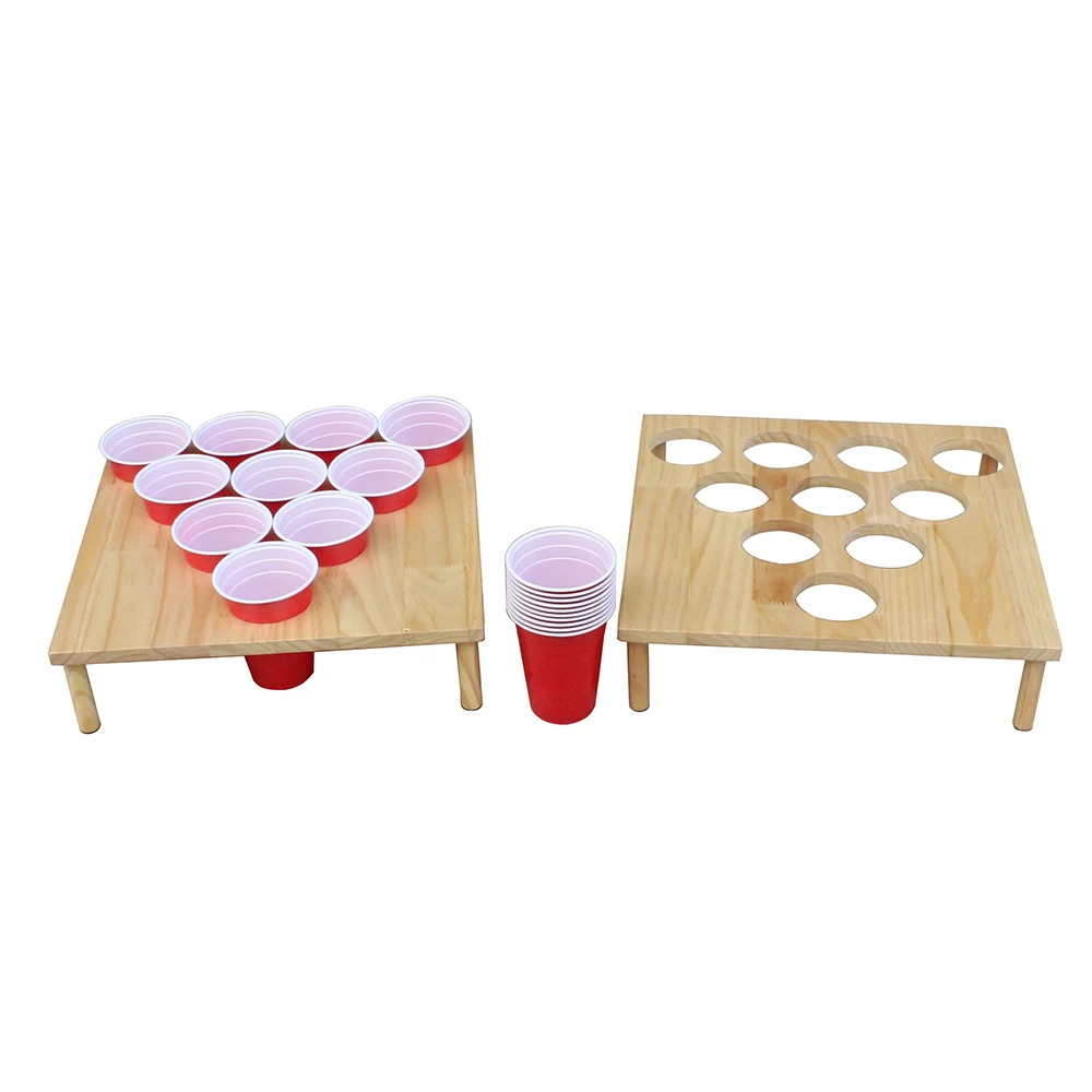 2 шт. портативный Beer Pong Таблица Топ игра шкаф деревянный пивной понг семейный командной игры