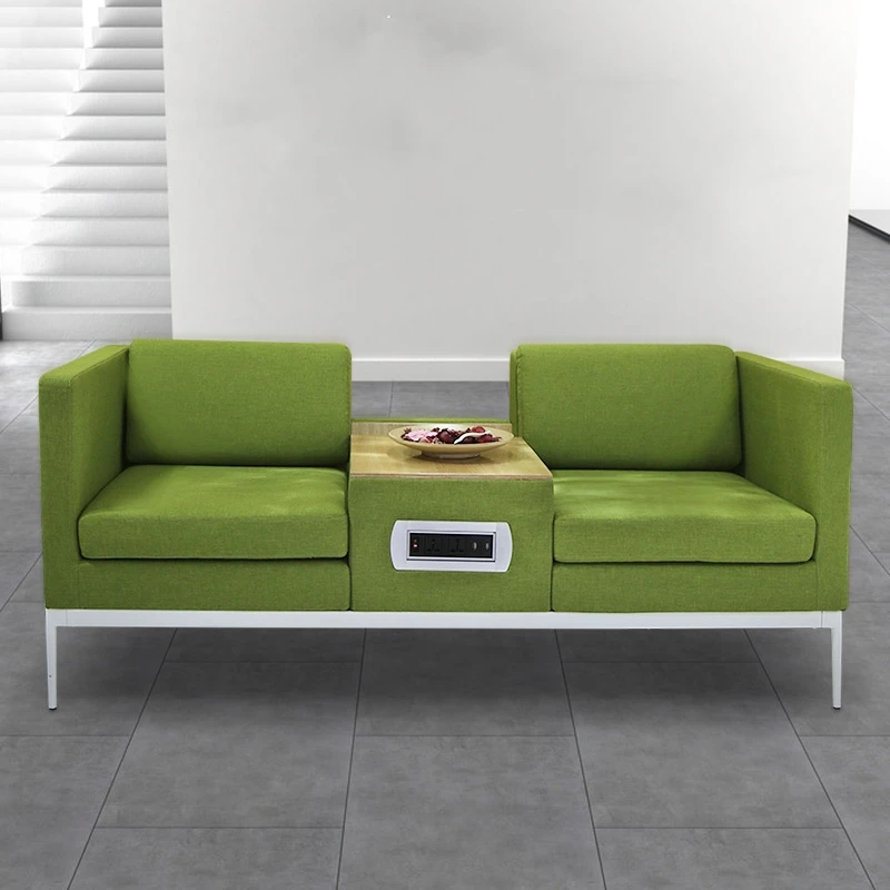 Modern Sectional Office Lounge Sofa Set Modular Solid Surface Leather Sofa with Wooden Frame for Living Room or Hotel